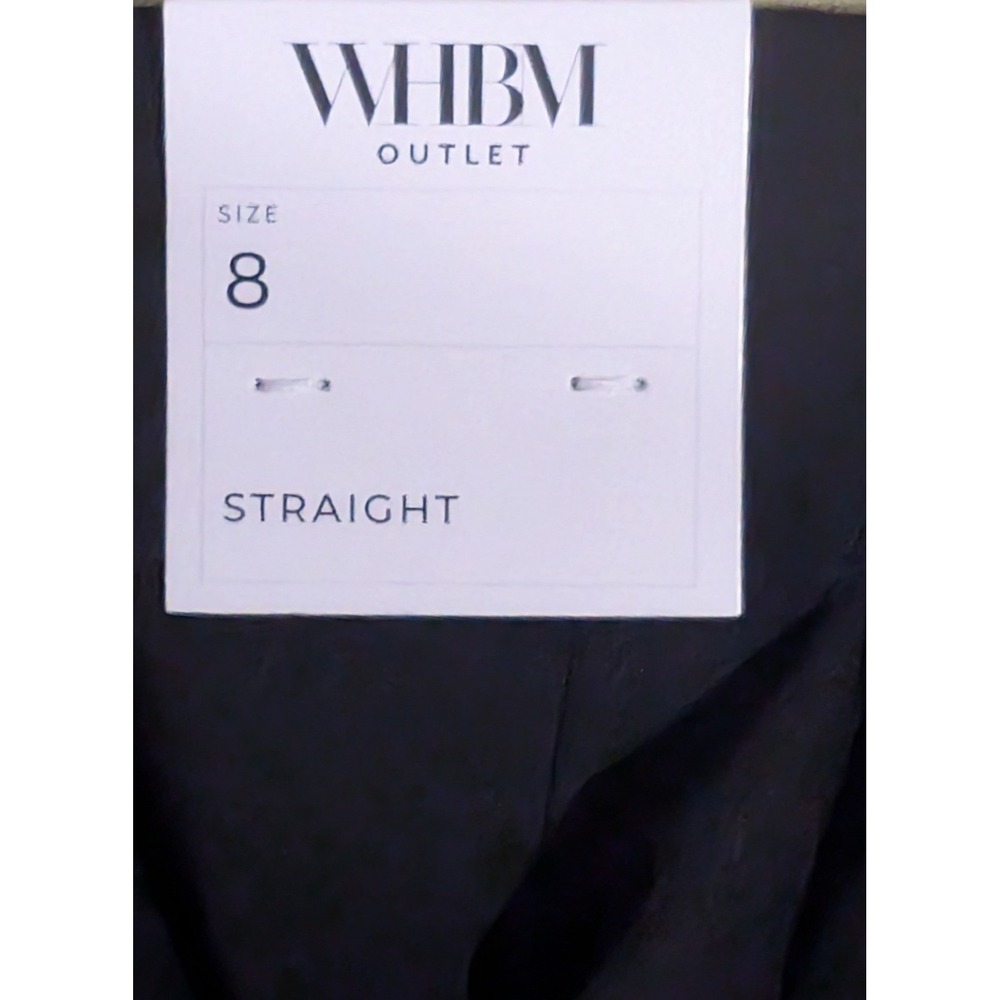 White House Black Market Black Pull On Straight Capri Pants Size 8 Office Preppy - Picture 7 of 8